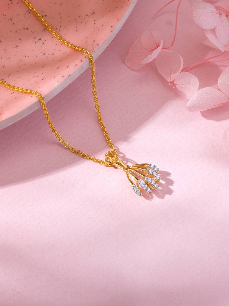 14K Yellow Gold Halcyon Diamond Pendant : GDLPD0224