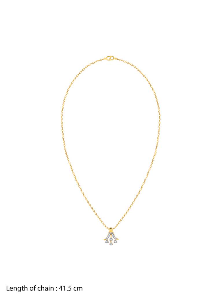 14K Yellow Gold Sparkle On Diamond Pendant : GDLPD0230