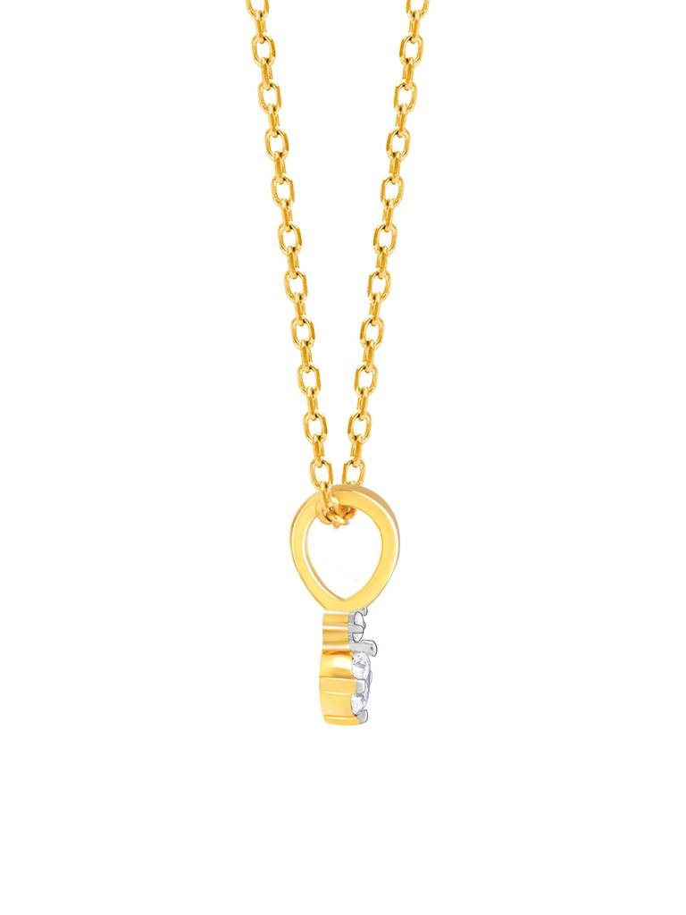 14K Yellow Gold Captivating Diamond Pendant : GDLPD0241