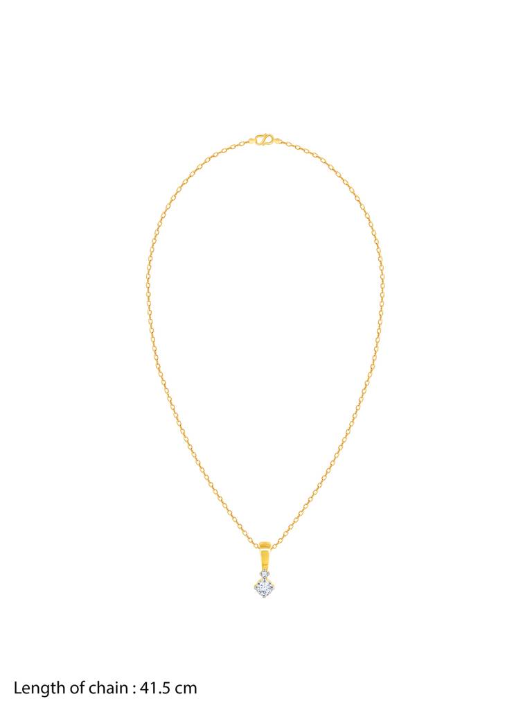 14K Yellow Gold Captivating Diamond Pendant : GDLPD0241