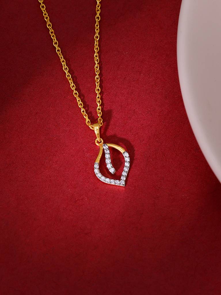 14K Yellow Gold Fidelity Diamond Pendant : GDLPD0256