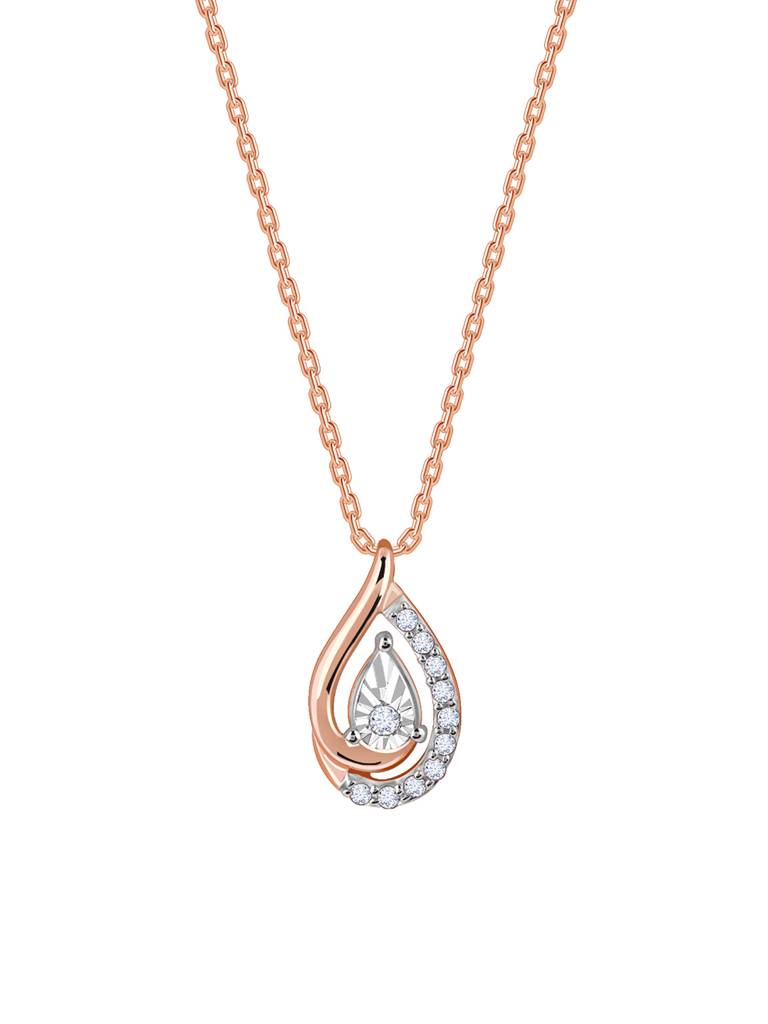 14K Rose Gold Burrow Diamond Pendant : GDLPD0267