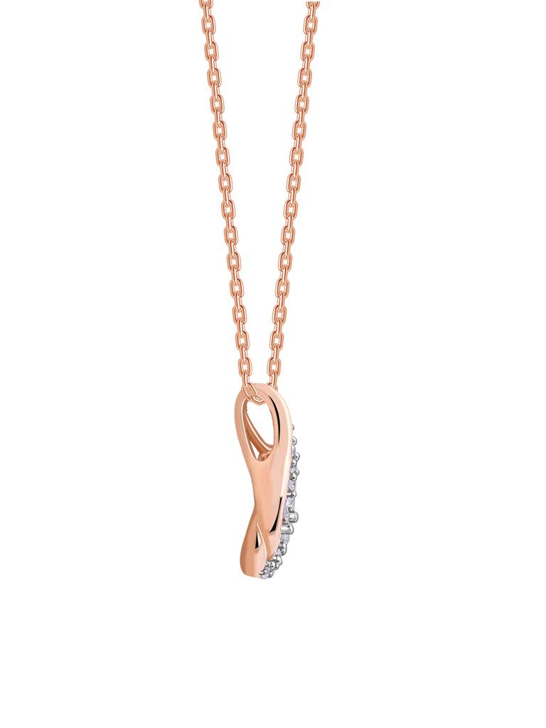 14K Rose Gold Burrow Diamond Pendant : GDLPD0267