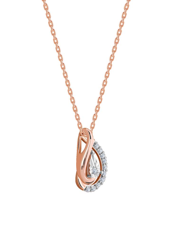 14K Rose Gold Burrow Diamond Pendant : GDLPD0267