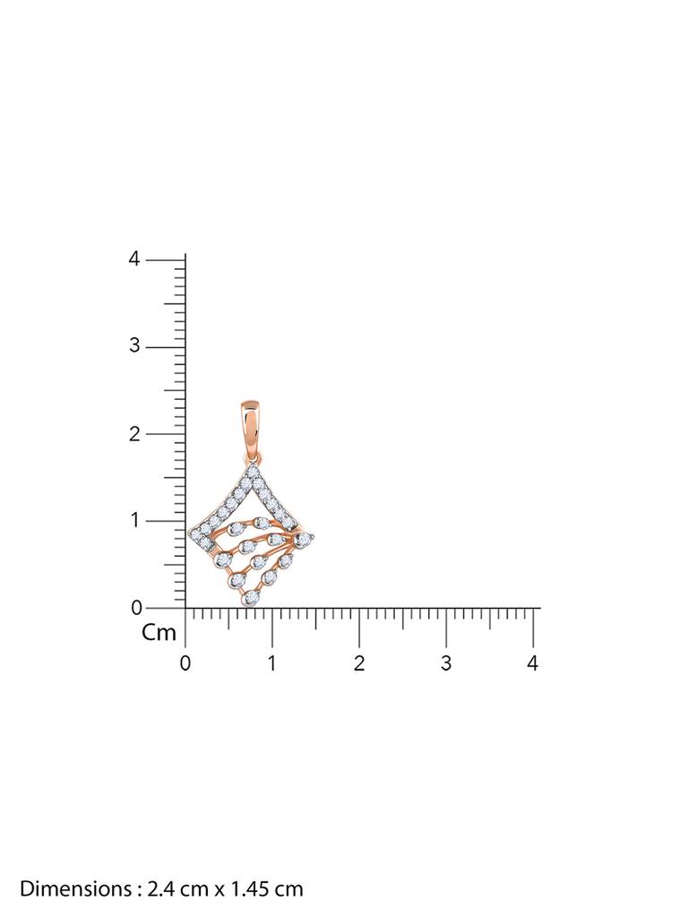 18K Rose Gold Prodigy Diamond Pendant : GDLPD0302