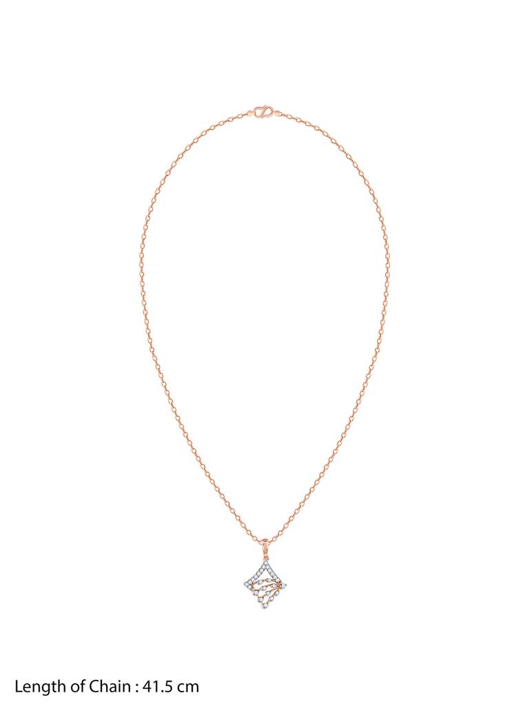 18K Rose Gold Prodigy Diamond Pendant : GDLPD0302