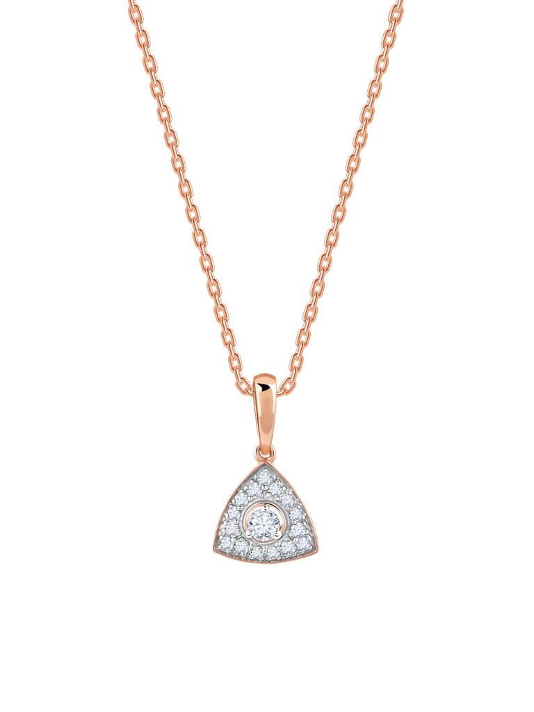 18K Rose Gold Desirable Diamond Pendant : GDLPD0307