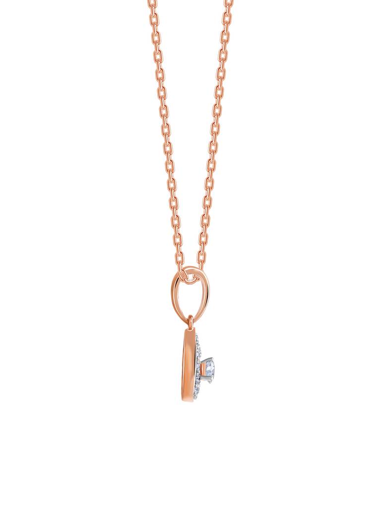 18K Rose Gold Desirable Diamond Pendant : GDLPD0307