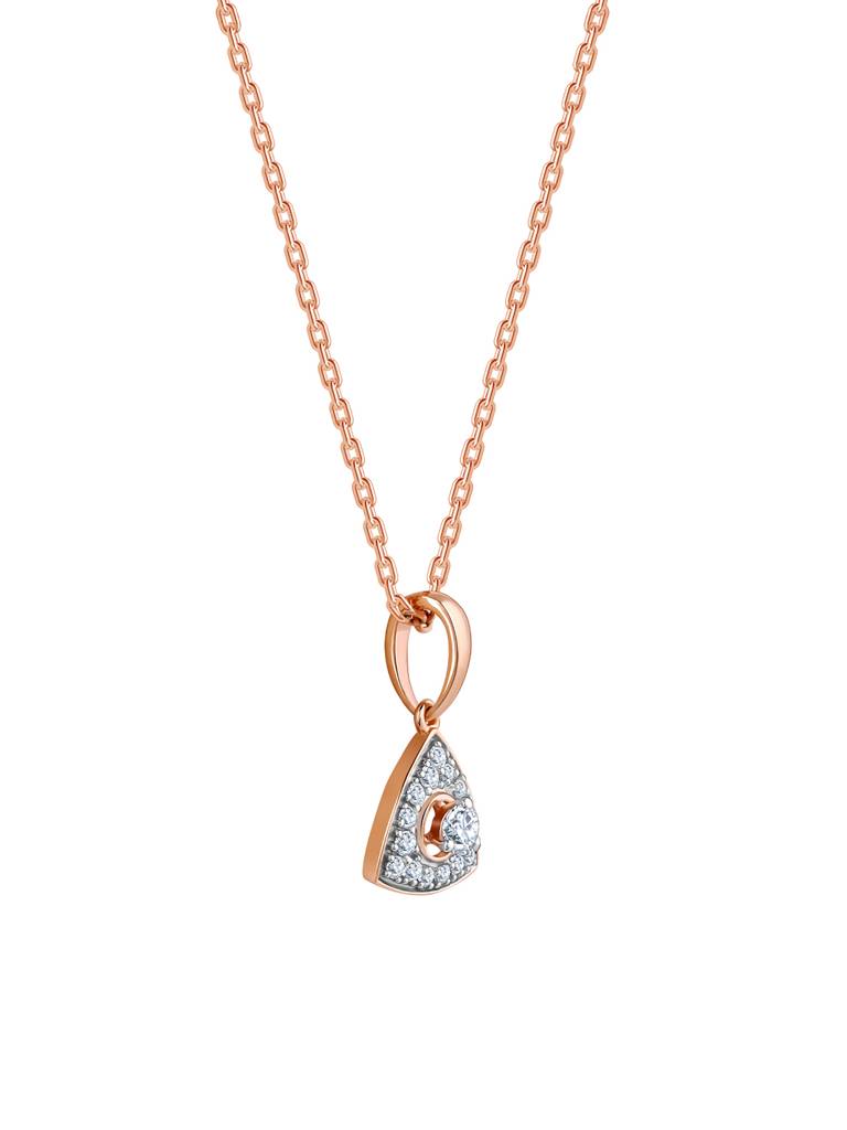 18K Rose Gold Desirable Diamond Pendant : GDLPD0307