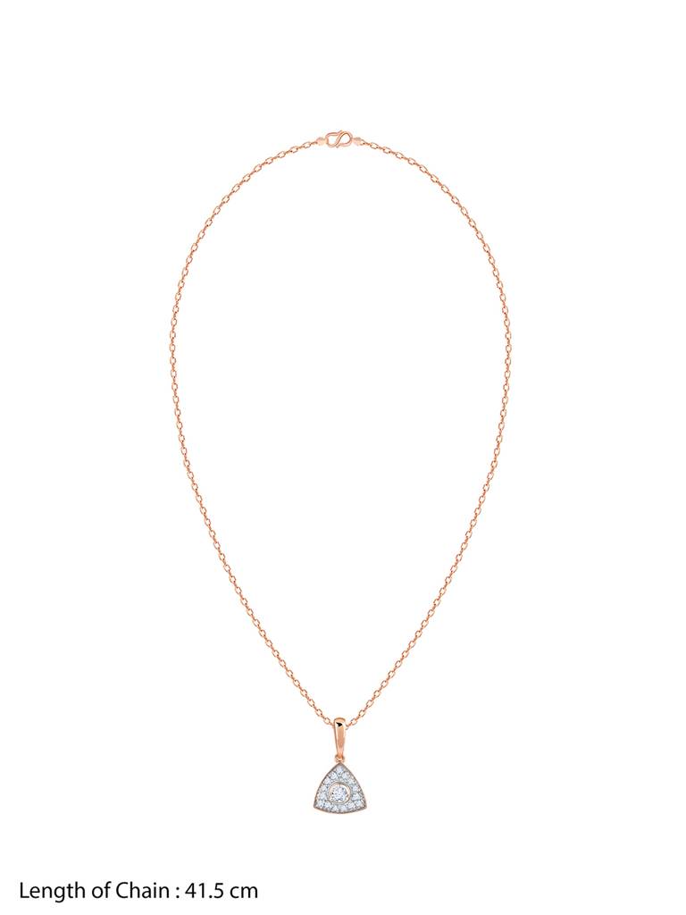 18K Rose Gold Desirable Diamond Pendant : GDLPD0307