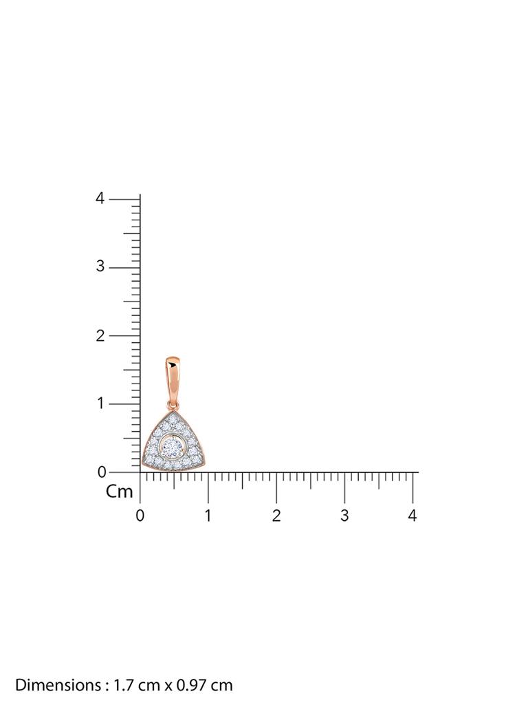 18K Rose Gold Desirable Diamond Pendant : GDLPD0307