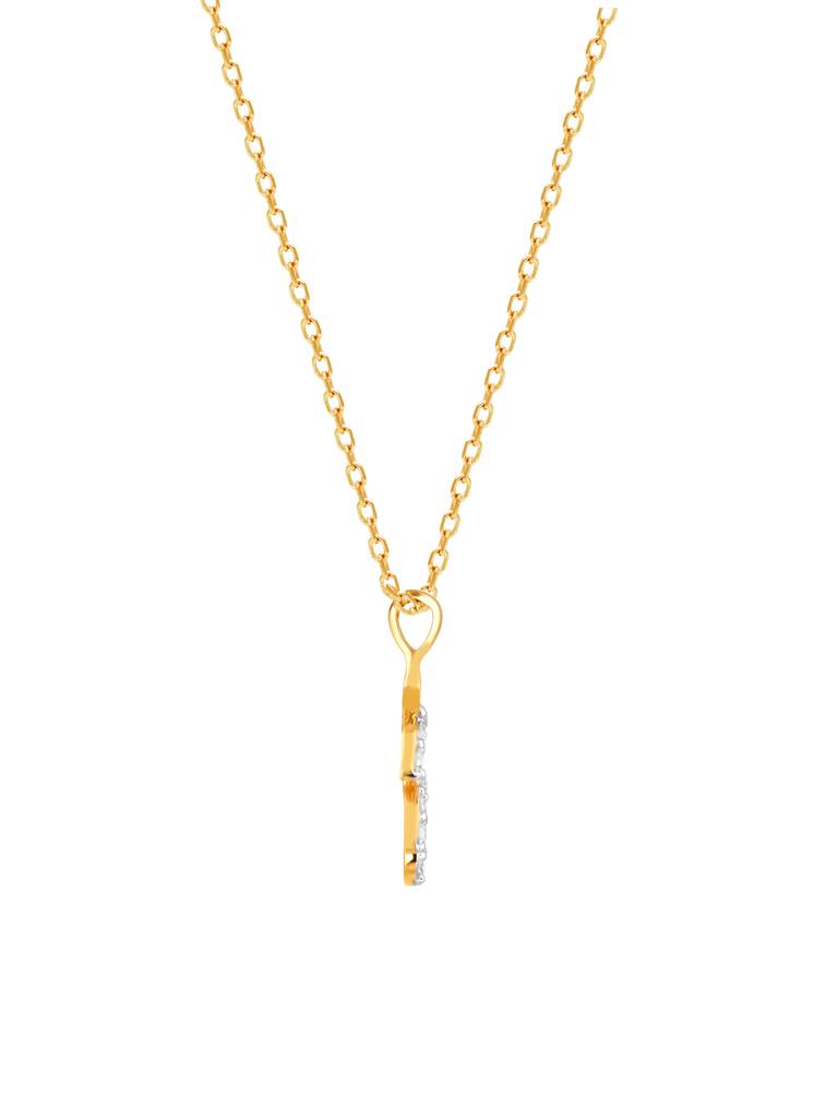 Giva 18K Yellow Gold Five-Leaf Diamond Pendant Without Chain Gifts For Women & Girls : GDLPD030