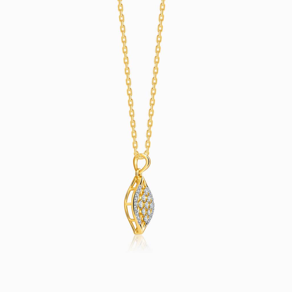 14K Gold Breezy Bling Diamond Pendant : GDLPD0322