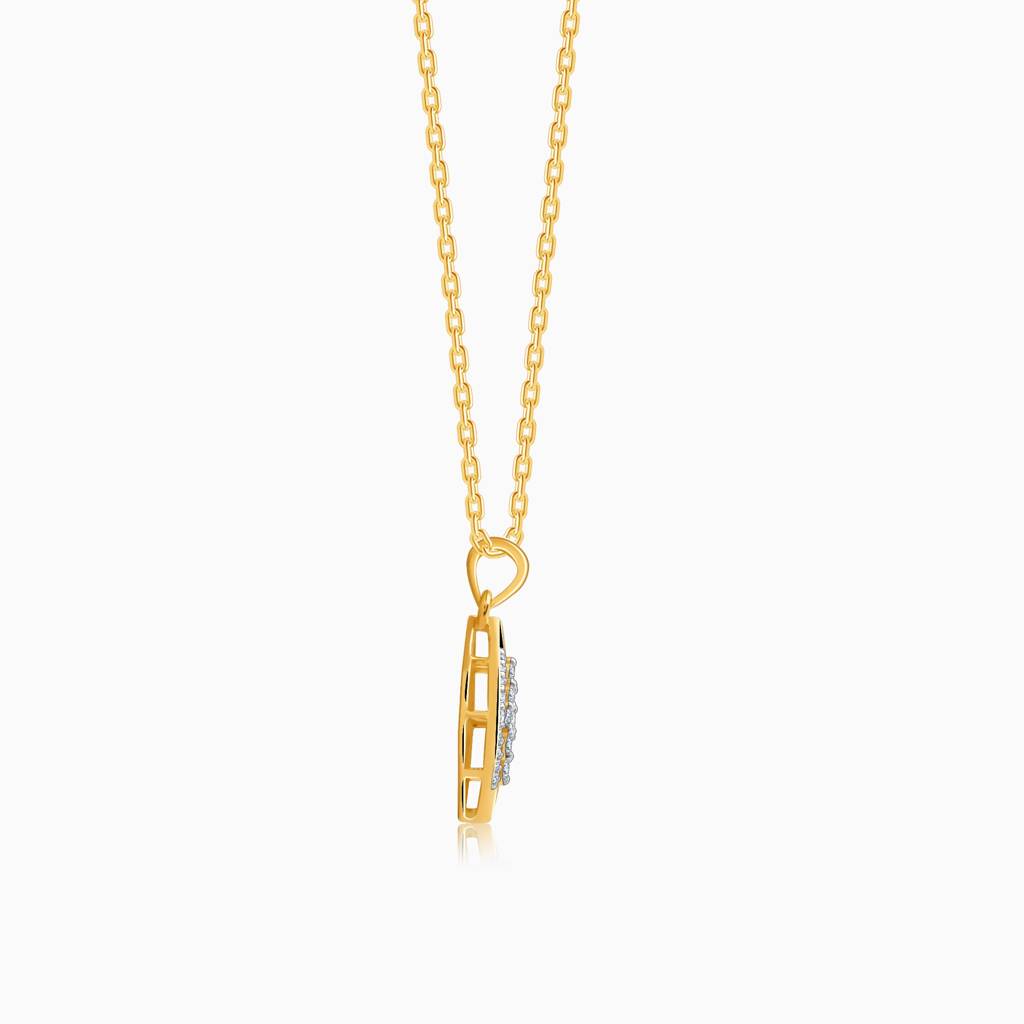14K Gold Breezy Bling Diamond Pendant : GDLPD0322