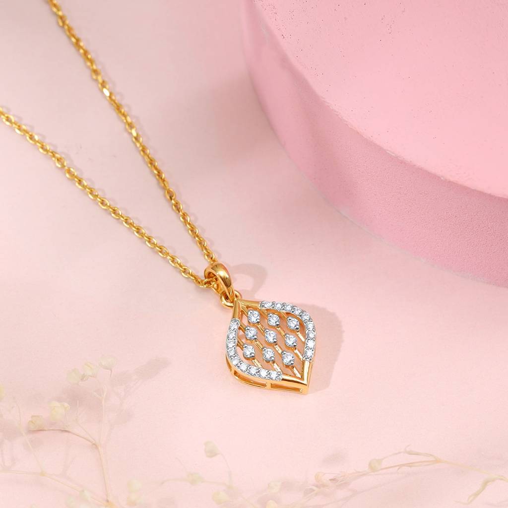 14K Gold Breezy Bling Diamond Pendant : GDLPD0322