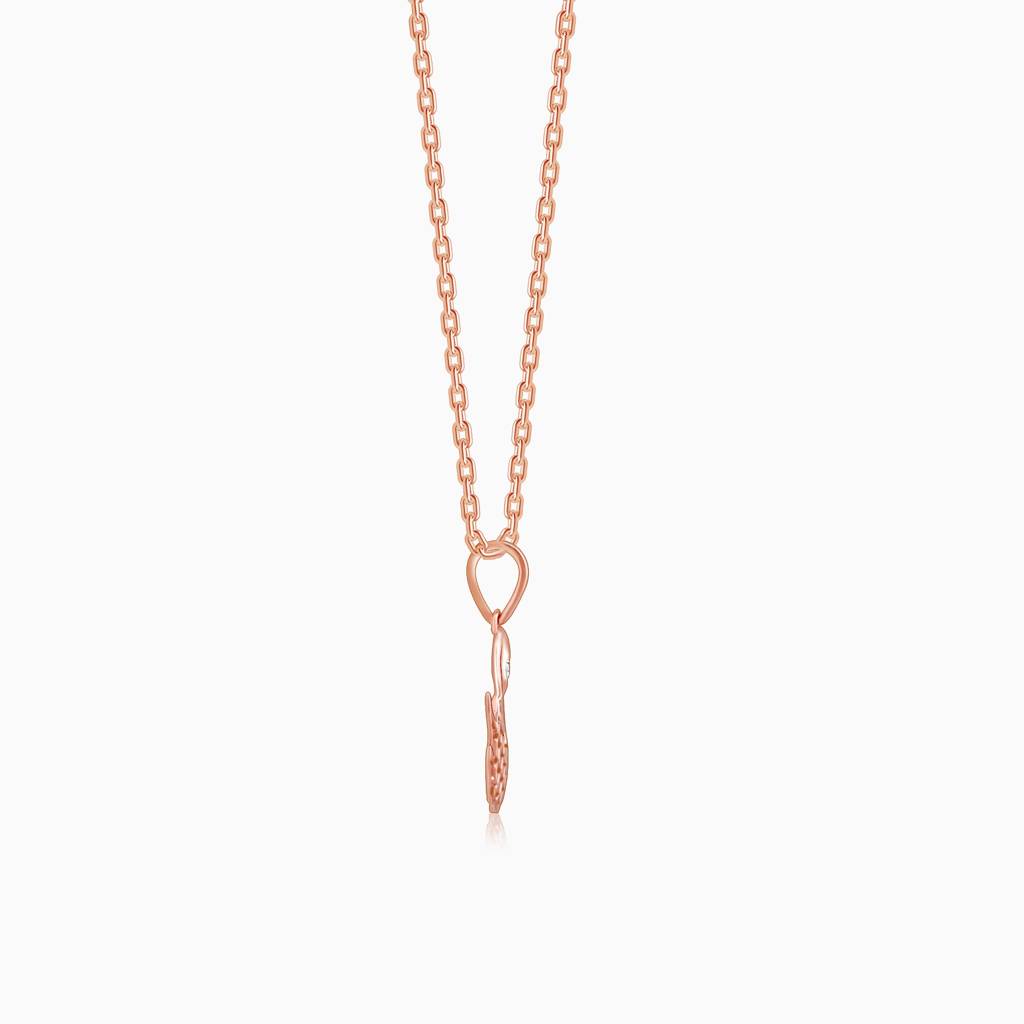 14K Rose Gold Mesmerising Swan Diamond Pendant : GDLPD0331