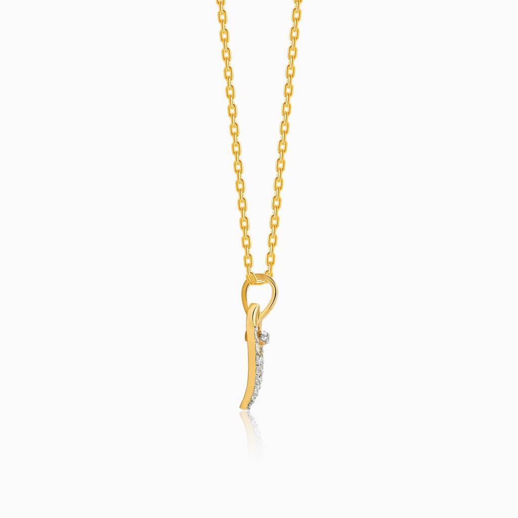 18K Gold Sparkheart Diamond Pendant : GDLPD0343