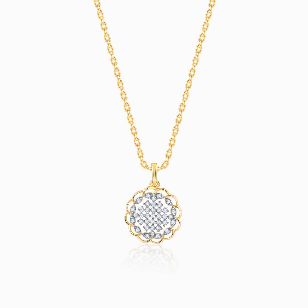 14K Gold Bunga Diamond Pendant : GDLPD0349