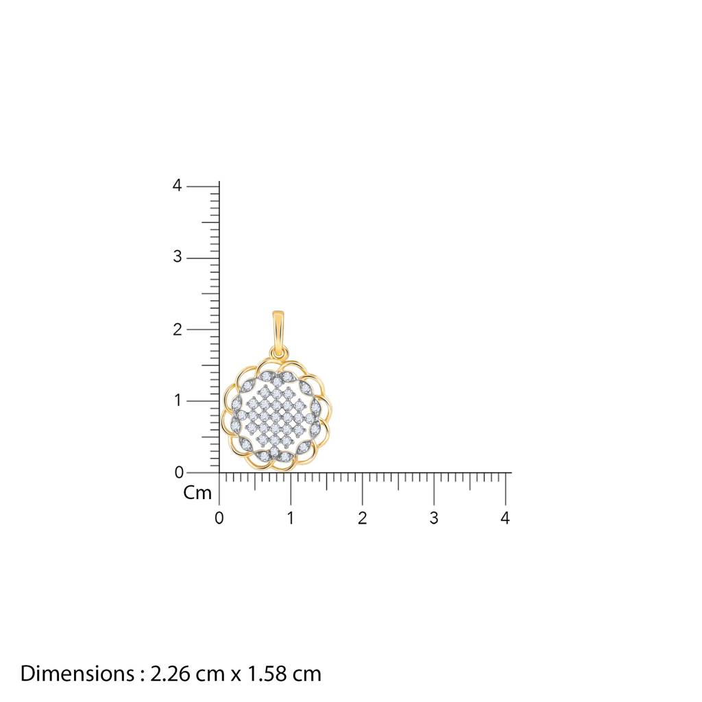 14K Gold Bunga Diamond Pendant : GDLPD0349