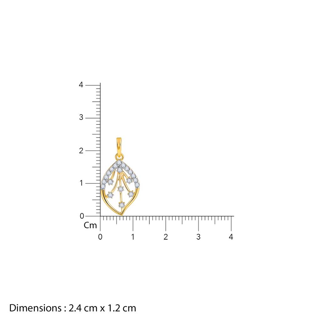 14K Gold Sublime Diamond Pendant : GDLPD0351