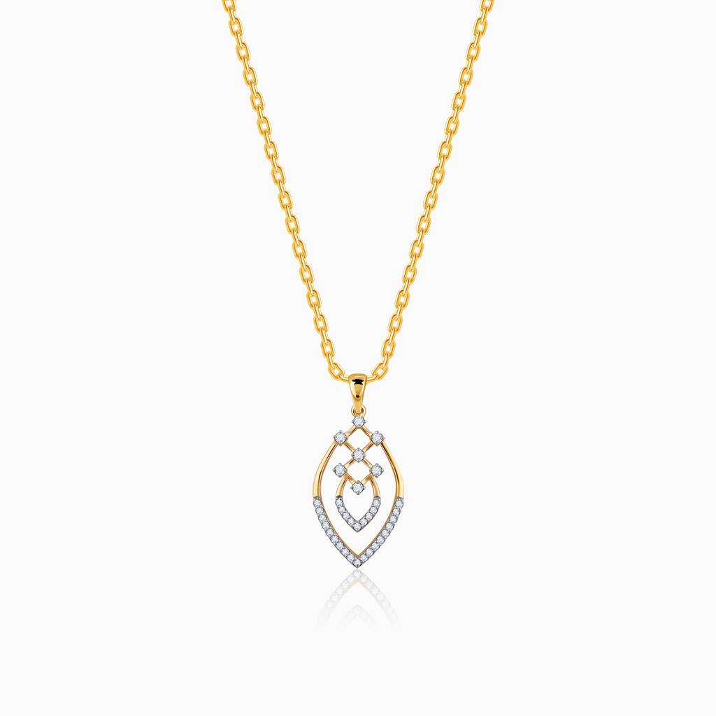 14K Gold Magic Drop Diamond Pendant : GDLPD0365