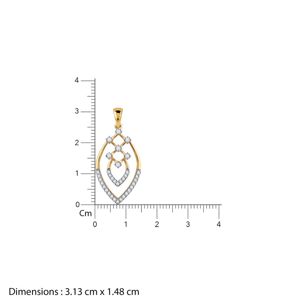 14K Gold Magic Drop Diamond Pendant : GDLPD0365