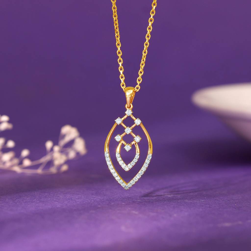 14K Gold Magic Drop Diamond Pendant : GDLPD0365