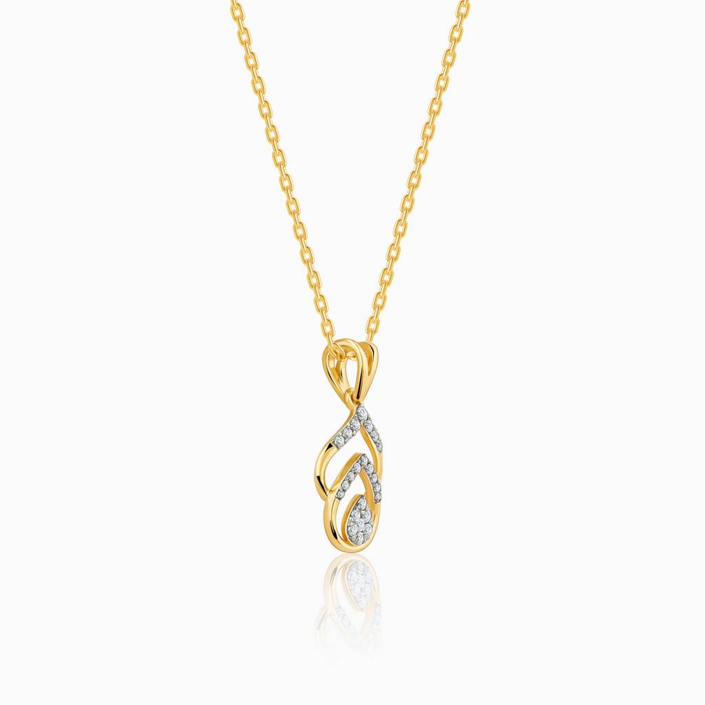 14K Gold Starry Whisper Diamond Pendant : GDLPD0369