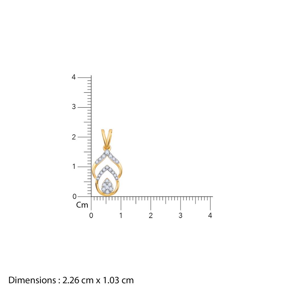 14K Gold Starry Whisper Diamond Pendant : GDLPD0369