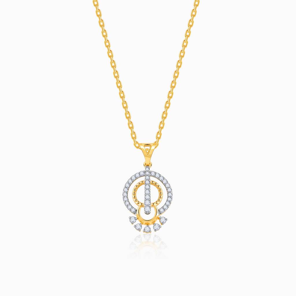14K Gold Extra Sparkle Diamond Pendant : GDLPD0370