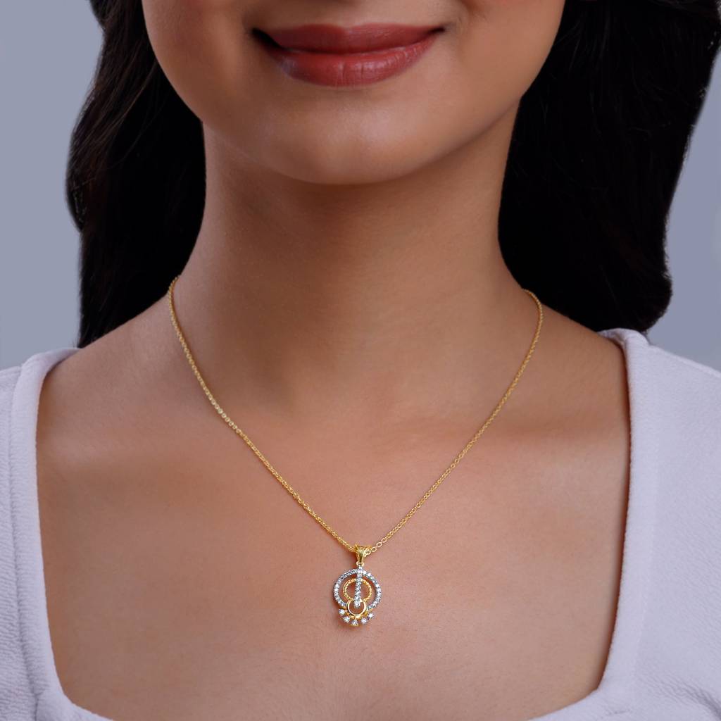14K Gold Extra Sparkle Diamond Pendant : GDLPD0370