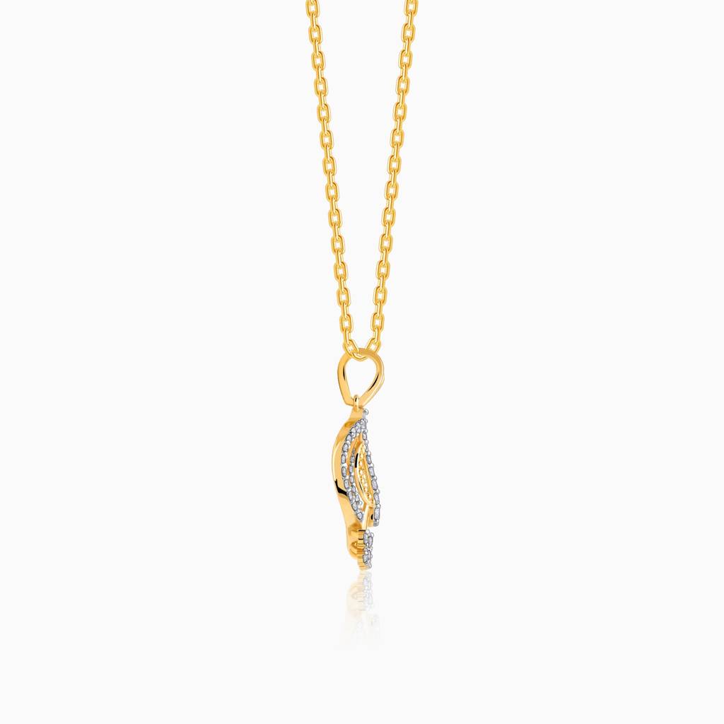 14K Gold Extra Sparkle Diamond Pendant : GDLPD0370