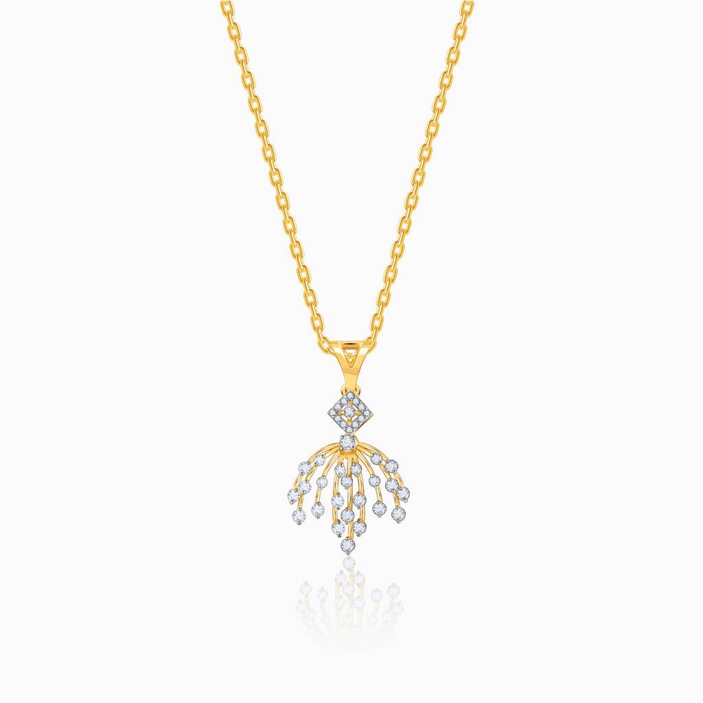 14K Gold Sparkle You Deserve Diamond Pendant : GDLPD0371