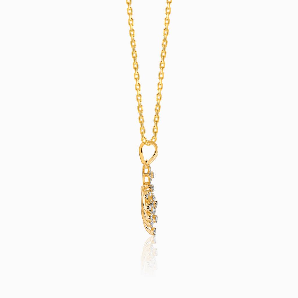 14K Gold Sparkle You Deserve Diamond Pendant : GDLPD0371
