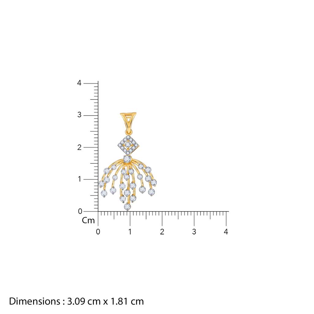 14K Gold Sparkle You Deserve Diamond Pendant : GDLPD0371