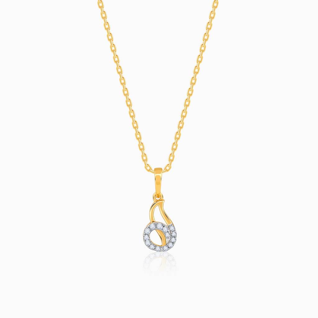 18K Gold Maganda Diamond Pendant : GDLPD0375