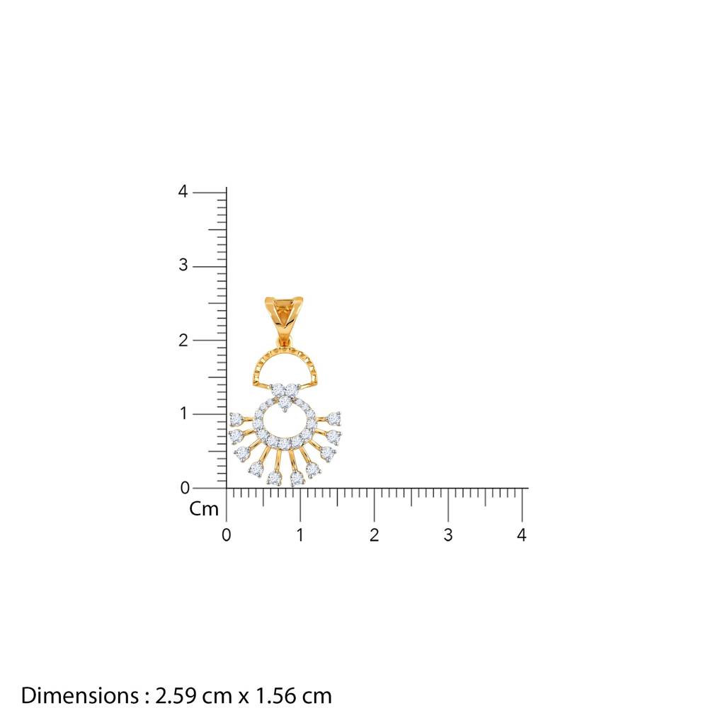 14K Gold Serene Moments Diamond Pendant : GDLPD0391