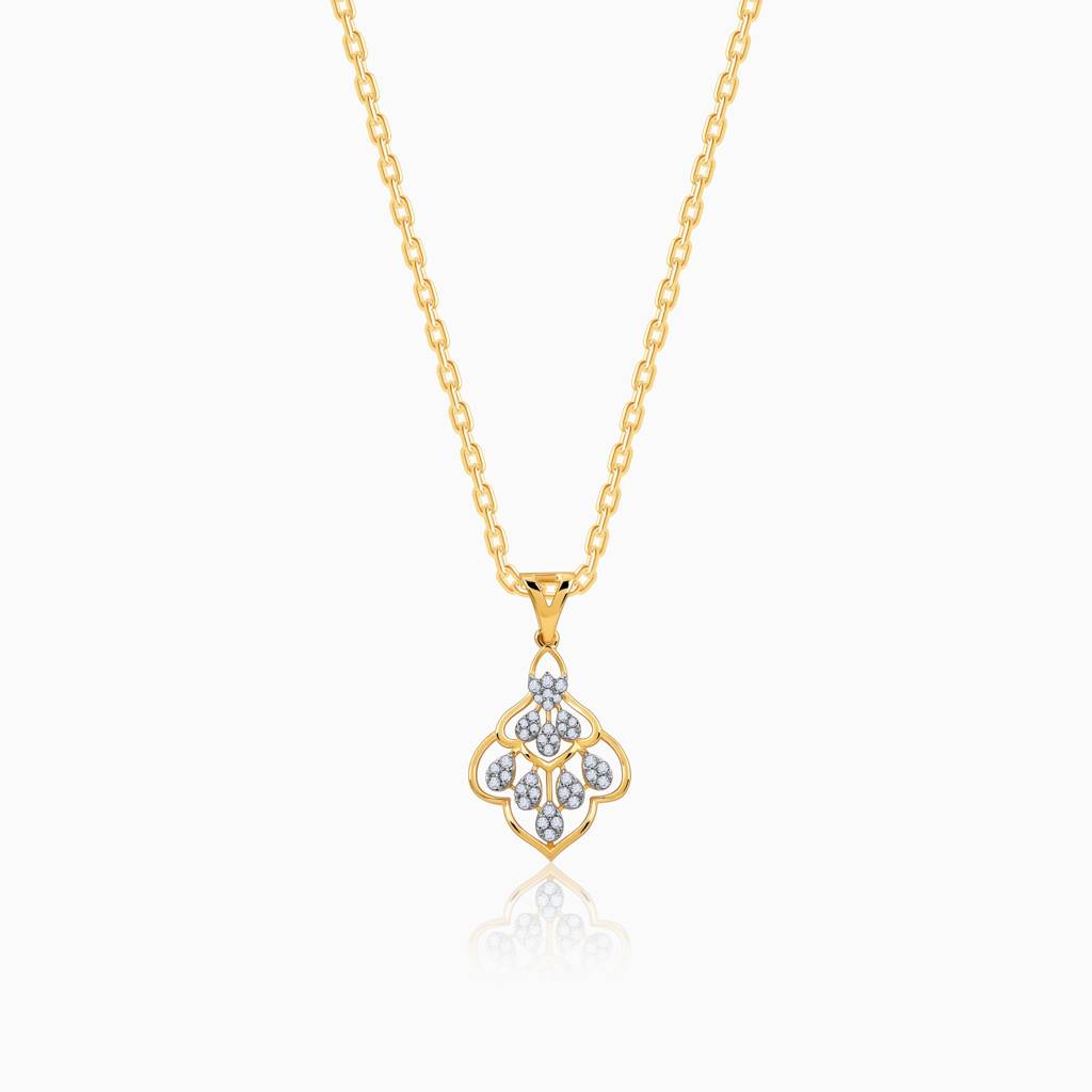 14K Gold Heart Of Spade Diamond Pendant : GDLPD0392