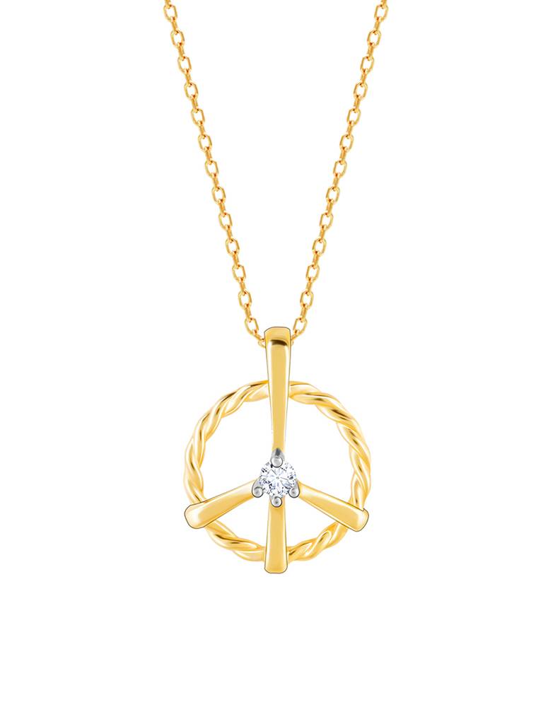 Giva 14K Yellow Gold Eternal Enchantment Diamond Pendant Without Chain Gifts For Women & Girls : GDLPD03