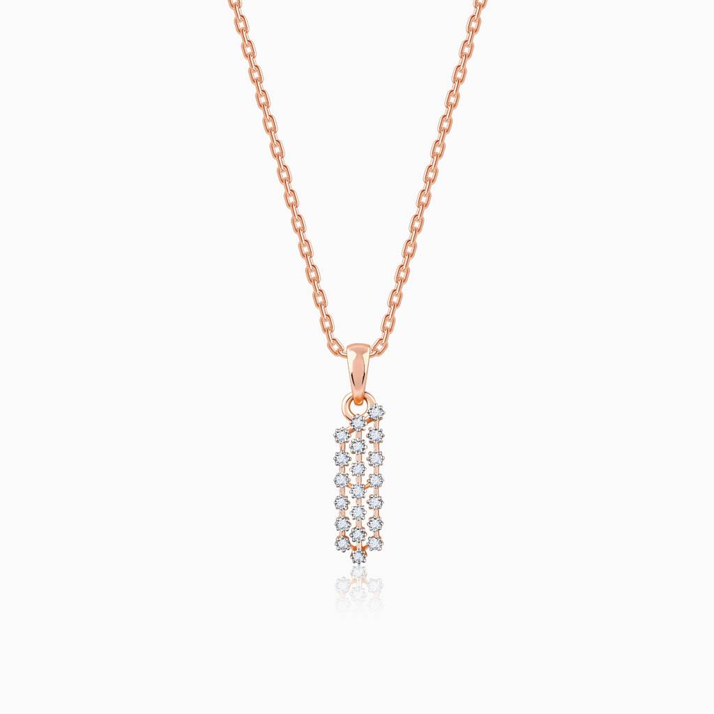 14K Rose Gold Accomplished Elegance Diamond Pendant : GDLPD0407