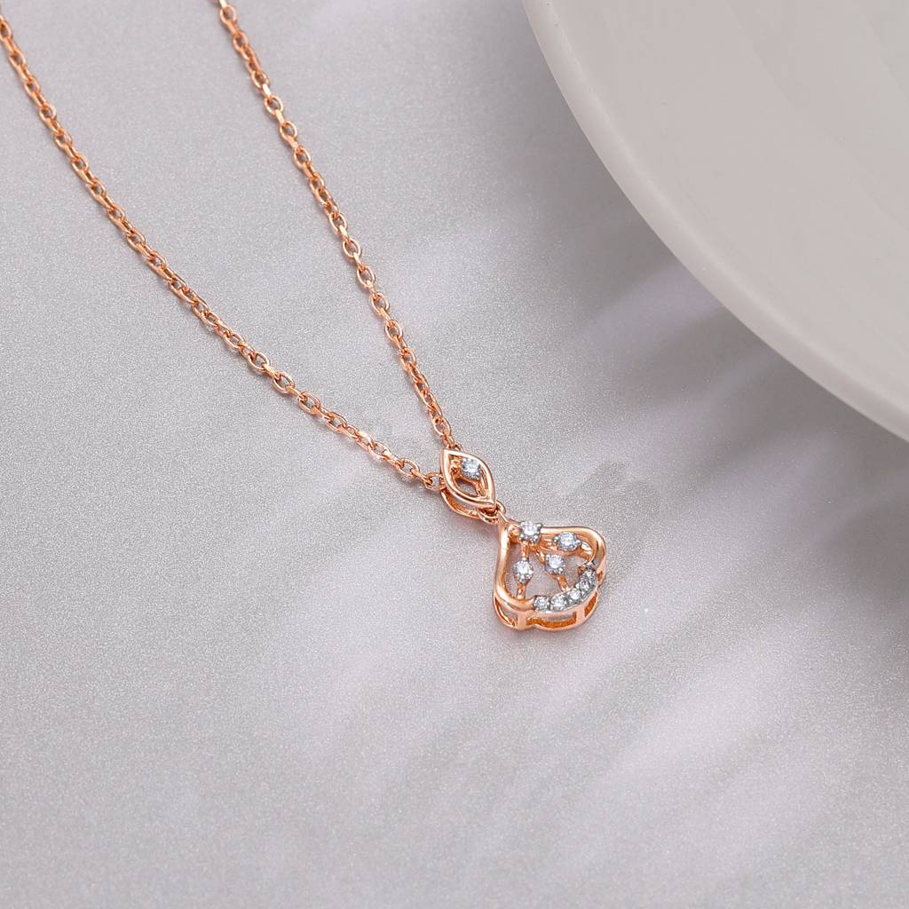 14K Rose Gold Visionary Shine Diamond Pendant : GDLPD0408