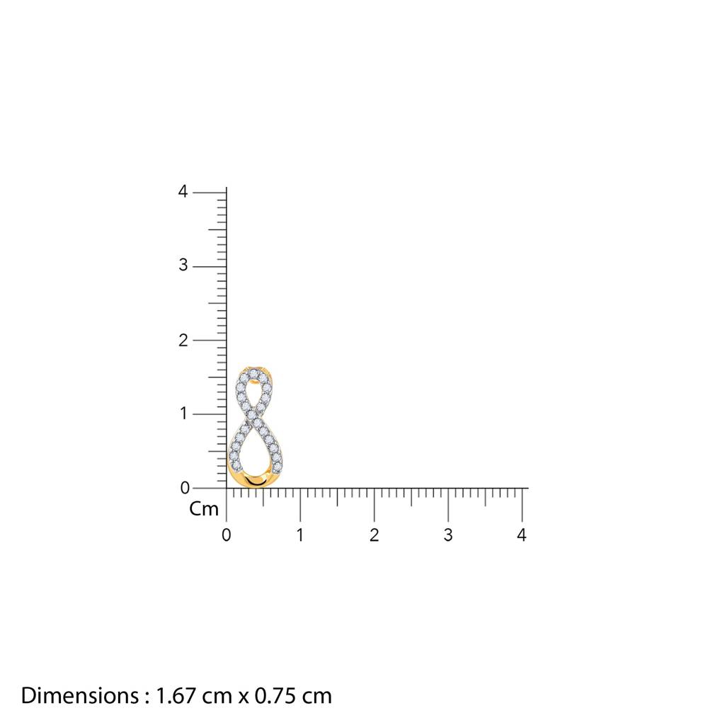 14K Gold Your Infinity Diamond Pendant : GDLPD0421