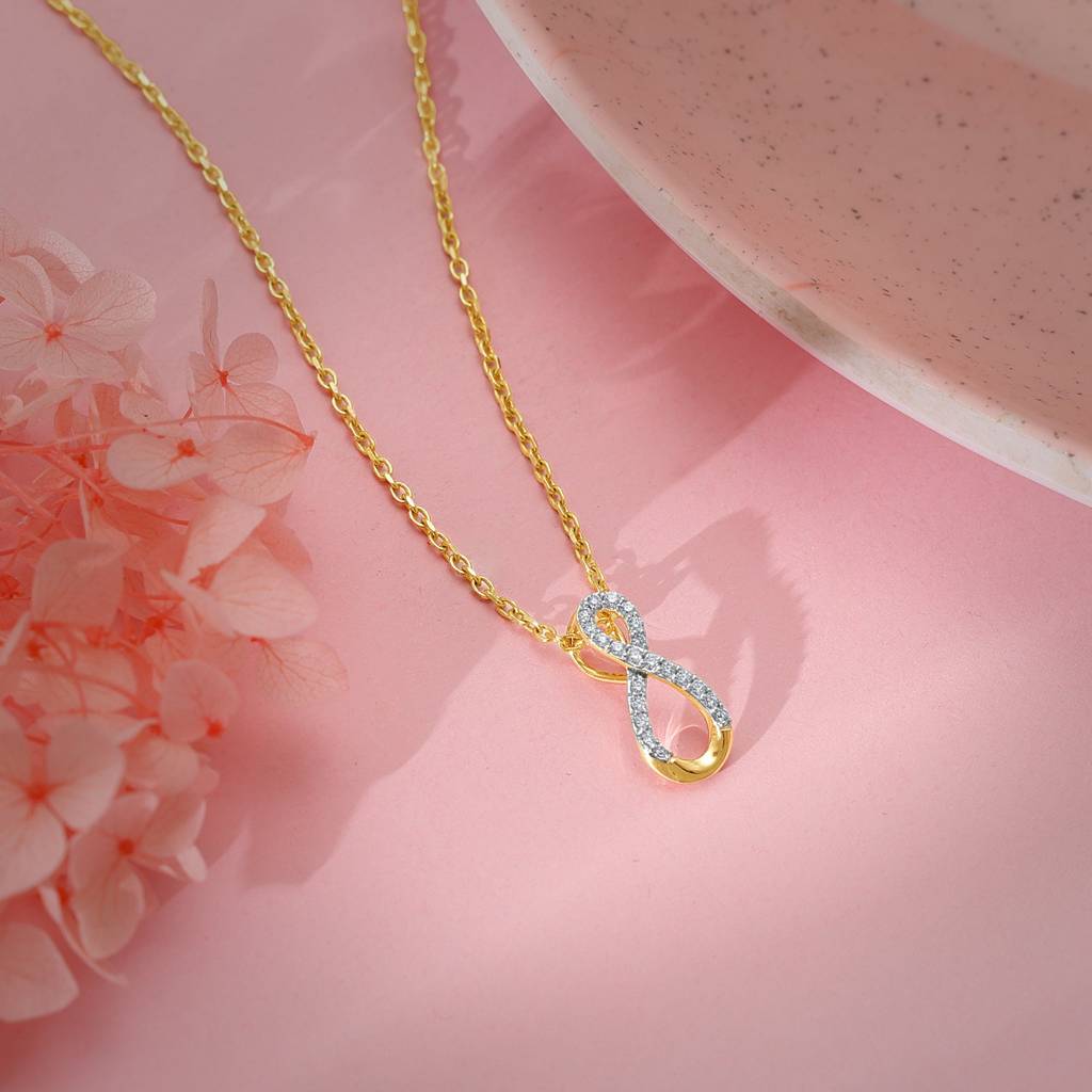 14K Gold Your Infinity Diamond Pendant : GDLPD0421