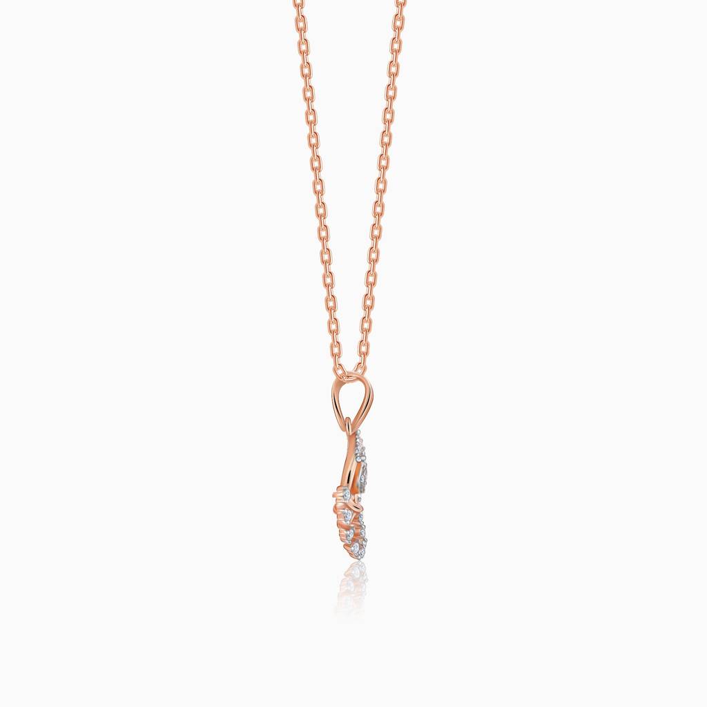 14K Rose Gold Sparkling Thrills Diamond Pendant : GDLPD0422