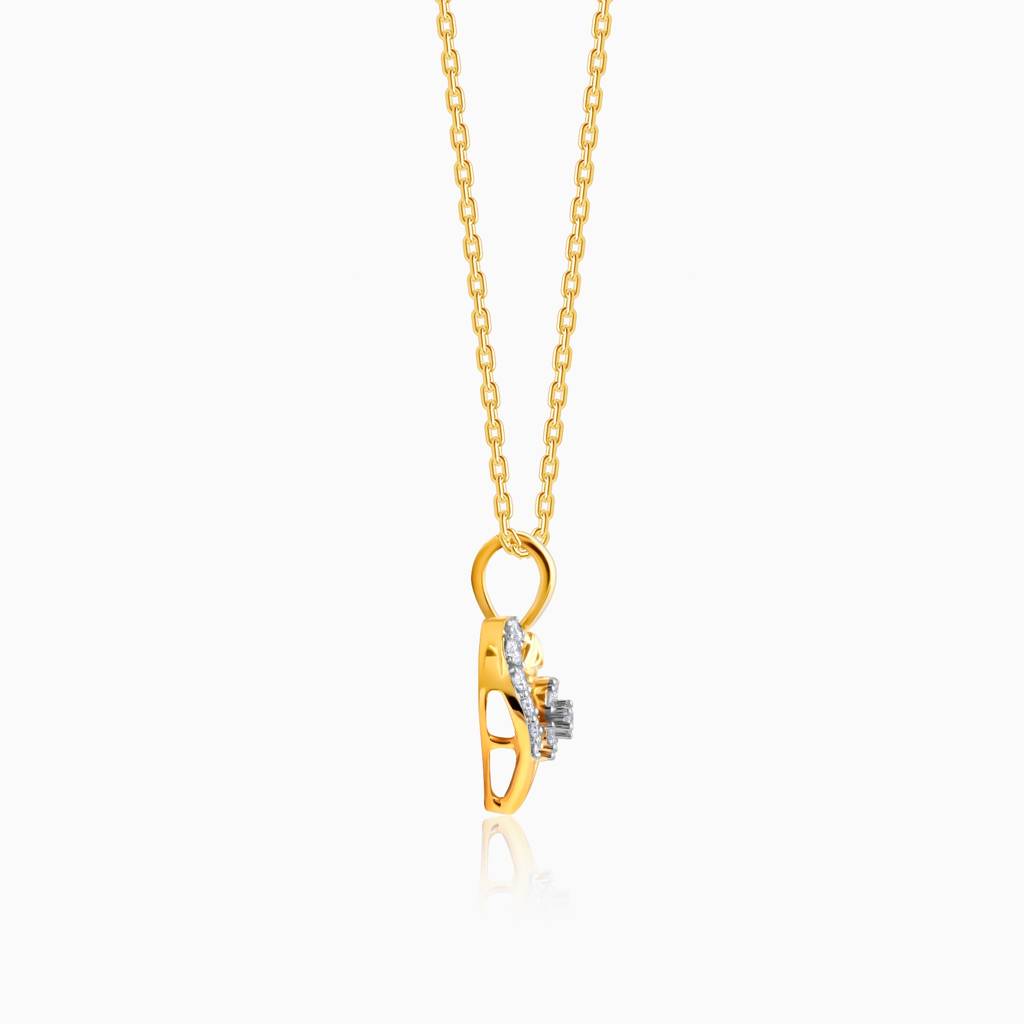 18K Gold Timeless Charm Diamond Pendant : GDLPD0427