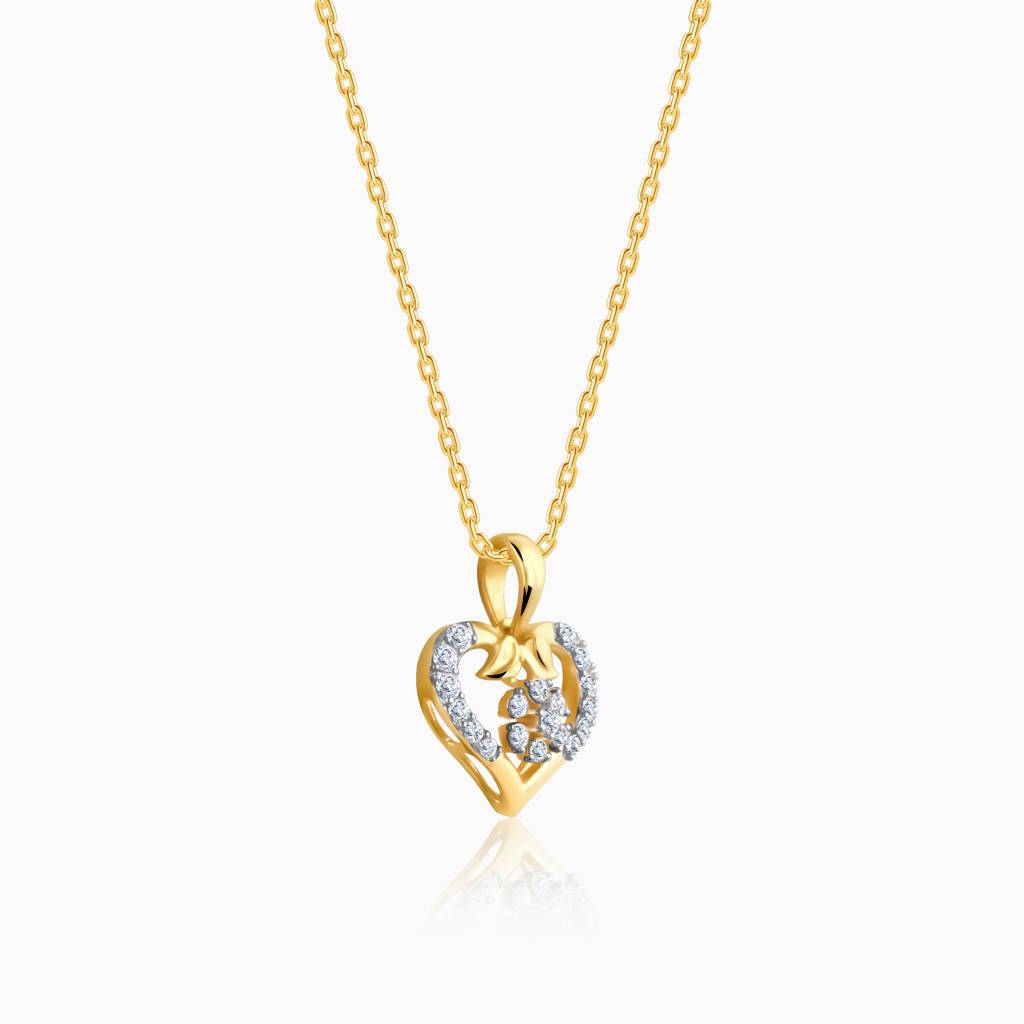 18K Gold Timeless Charm Diamond Pendant : GDLPD0427
