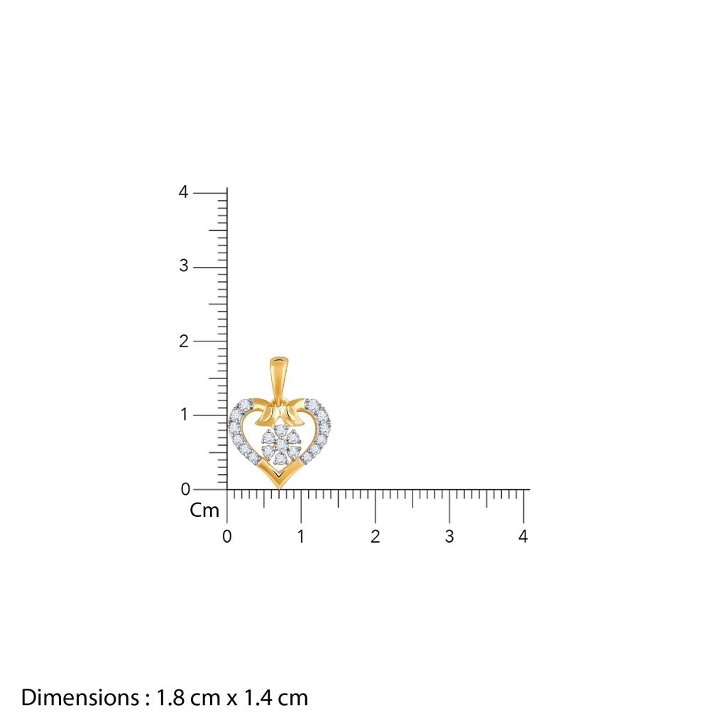 18K Gold Timeless Charm Diamond Pendant : GDLPD0427