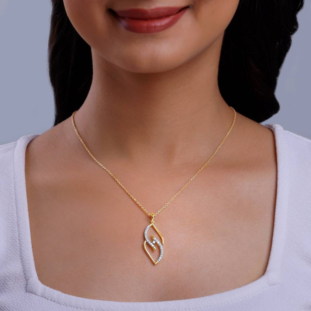 14K Gold Eternal Spark Diamond Pendant : GDLPD0432