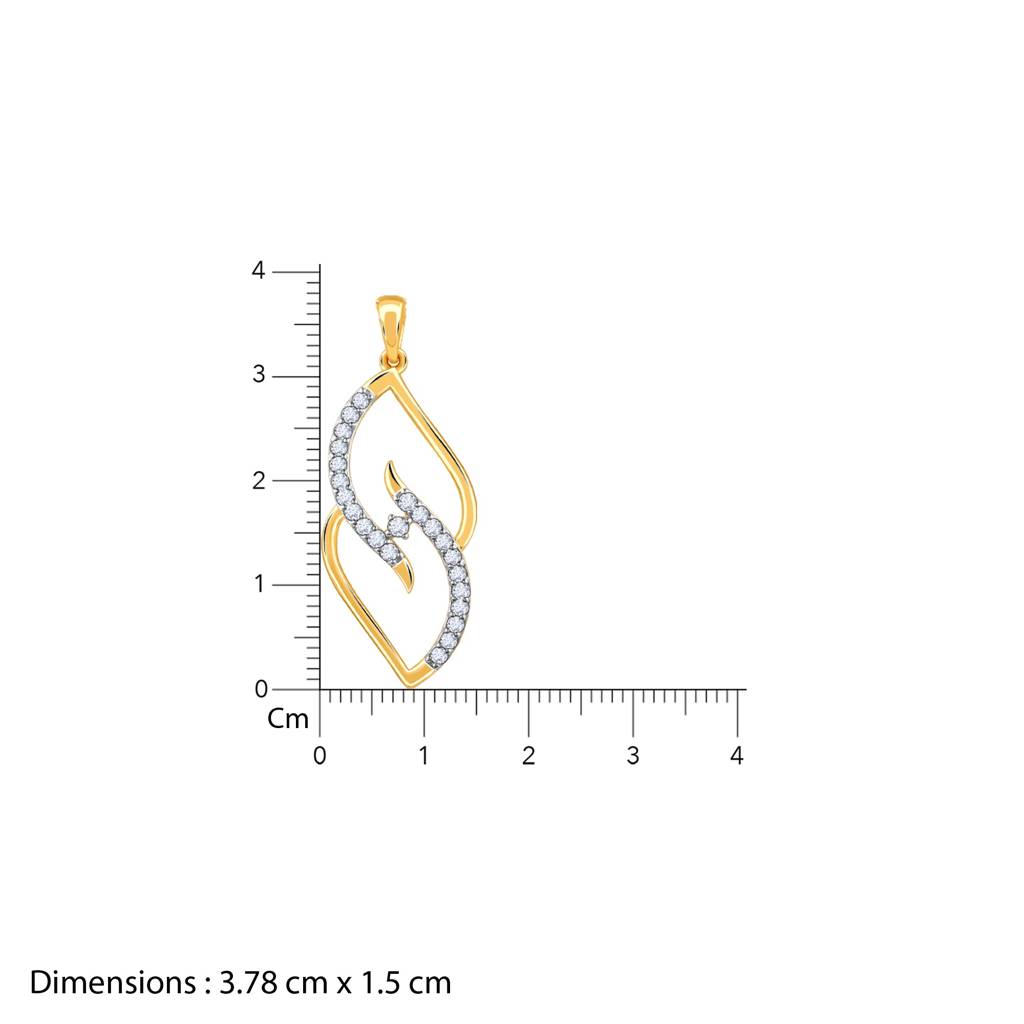 14K Gold Eternal Spark Diamond Pendant : GDLPD0432