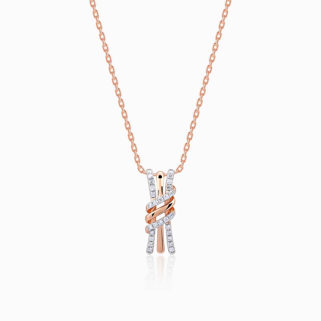 18K Rose Gold Dreamer Feels Diamond Pendant : GDLPD0438